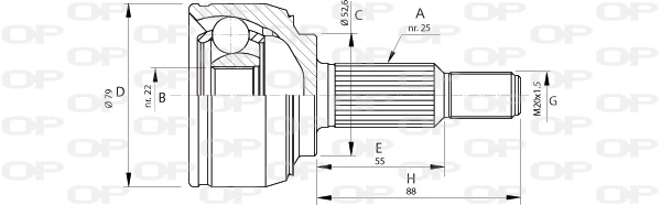 Joint Kit, drive shaft (CVJ5688.10)