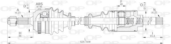 Drive Shaft (DRS6214.00)