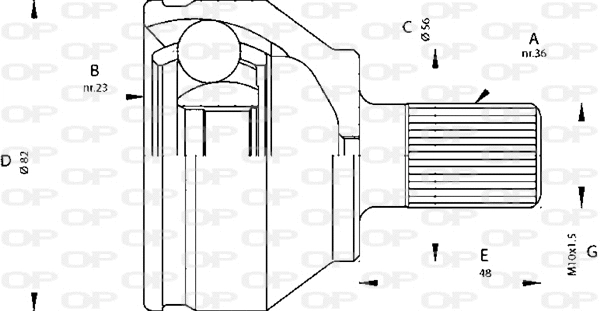Joint Kit, drive shaft (CVJ5669.10)