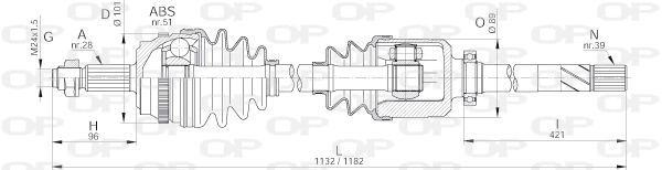 Drive Shaft (DRS6261.00)