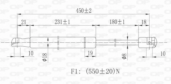 Gas Spring, boot/cargo area