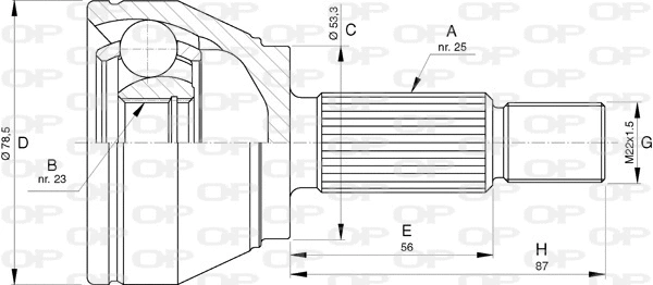 Joint Kit, drive shaft (CVJ5757.10)