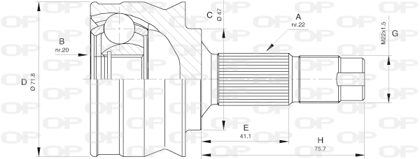 Joint Kit, drive shaft (CVJ5397.10)