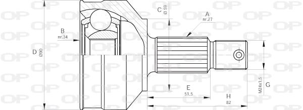 Joint Kit, drive shaft (CVJ5459.10)
