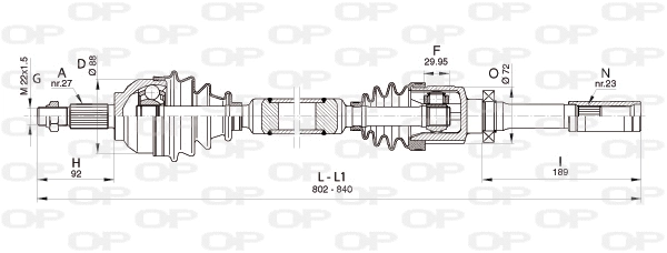 Drive Shaft (DRS6353.00)