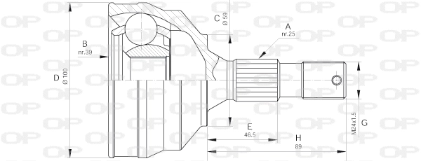 Joint Kit, drive shaft (CVJ5640.10)