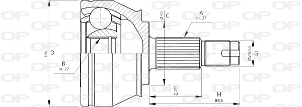 Joint Kit, drive shaft (CVJ5715.10)