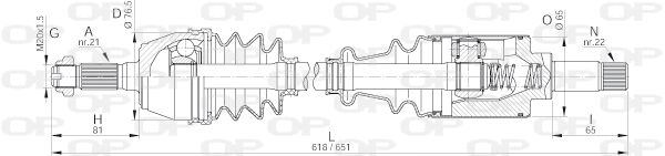 Drive Shaft (DRS6025.00)