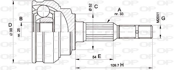 Joint Kit, drive shaft (CVJ5283.10)