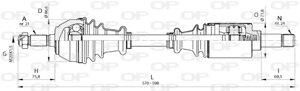 Drive Shaft (DRS6384.00)