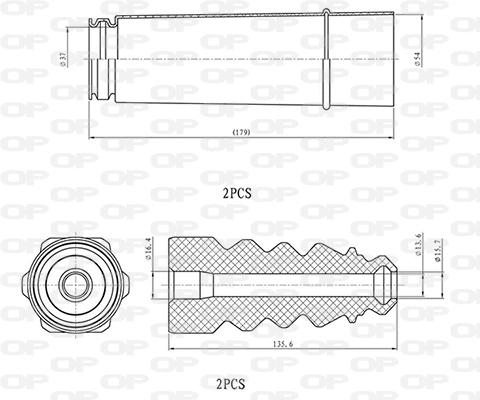 Dust Cover Kit, shock absorber (DCK5053.04)