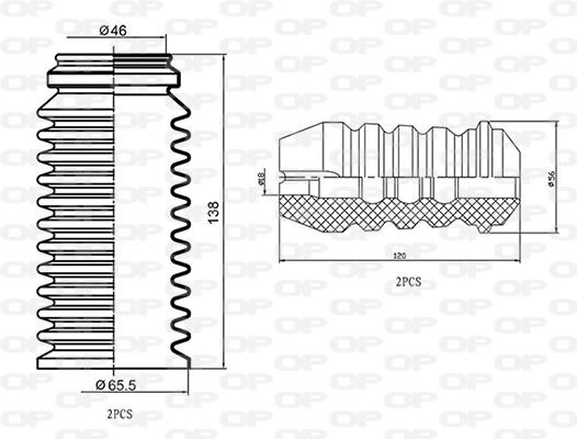 Dust Cover Kit, shock absorber (DCK5070.04)