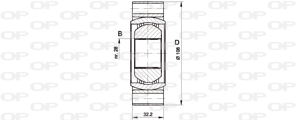 Joint Kit, drive shaft (CVJ5415.20)