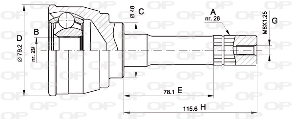 Joint Kit, drive shaft (CVJ5568.10)