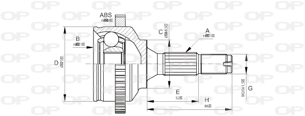 Joint Kit, drive shaft (CVJ5670.10)