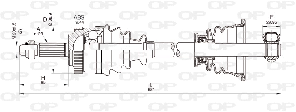 Drive Shaft (DRS6350.00)