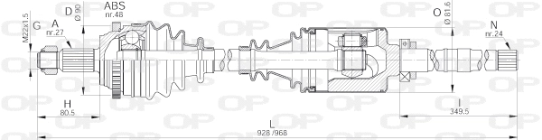 Drive Shaft (DRS6244.00)