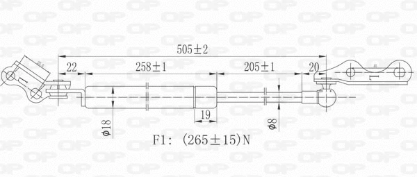 Gas Spring, boot/cargo area