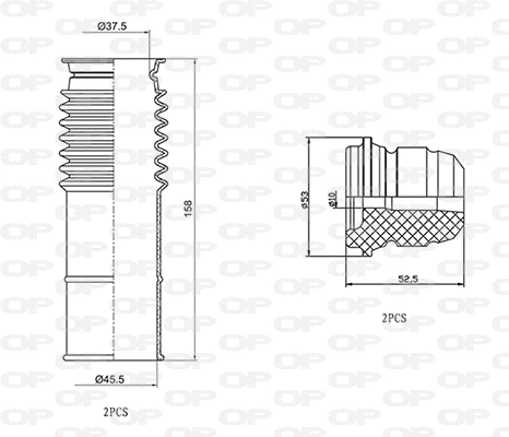 Dust Cover Kit, shock absorber (DCK5001.04)