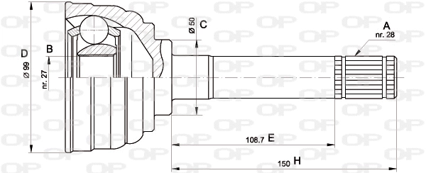 Joint Kit, drive shaft (CVJ5564.10)