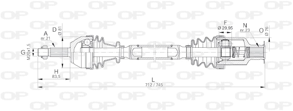 Drive Shaft (DRS6065.00)
