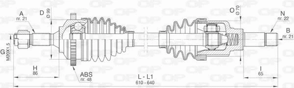 Drive Shaft (DRS6464.00)