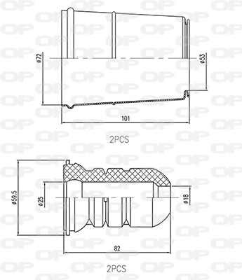 Dust Cover Kit, shock absorber (DCK5074.04)