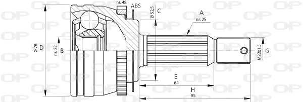 Joint Kit, drive shaft (CVJ5689.10)