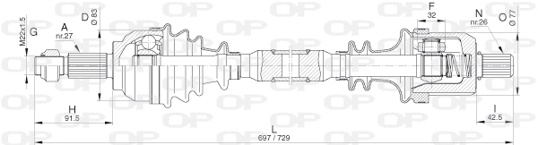 Drive Shaft (DRS6318.00)
