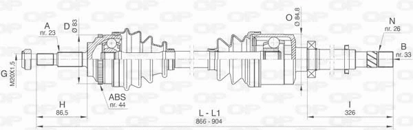 Drive Shaft (DRS6436.00)