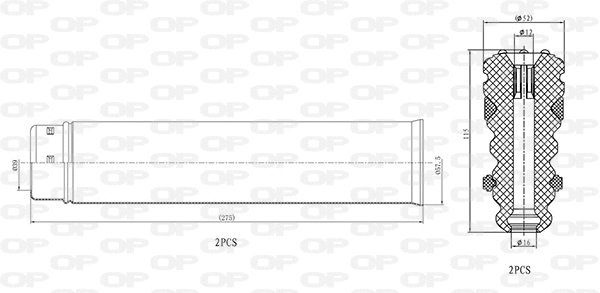 Dust Cover Kit, shock absorber (DCK5067.04)
