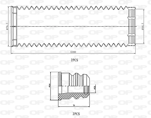 Dust Cover Kit, shock absorber (DCK5047.04)