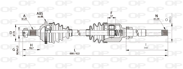 Drive Shaft (DRS6130.00)