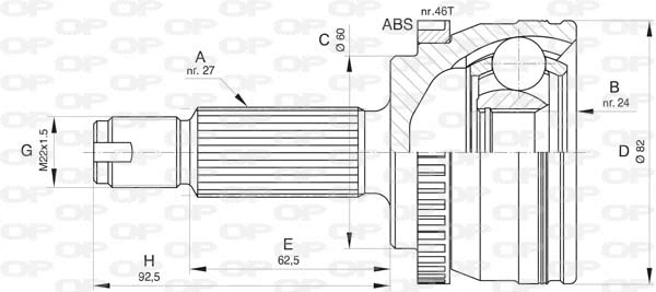 Joint Kit, drive shaft (CVJ5805.10)