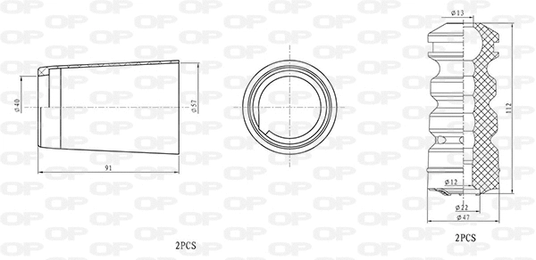 Dust Cover Kit, shock absorber (DCK5078.04)