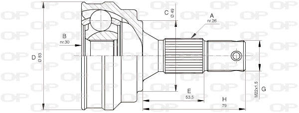 Joint Kit, drive shaft (CVJ5051.10)