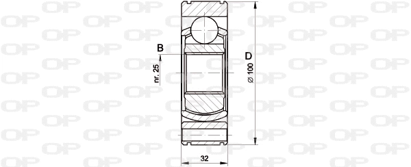 Joint Kit, drive shaft (CVJ5419.20)