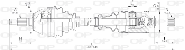 Drive Shaft (DRS6198.00)