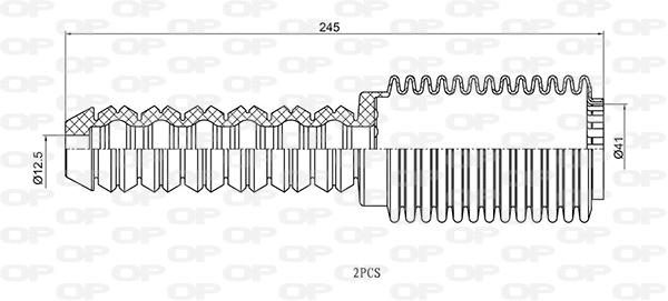 Dust Cover Kit, shock absorber (DCK5116.02)
