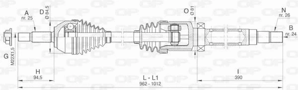 Drive Shaft (DRS6412.00)