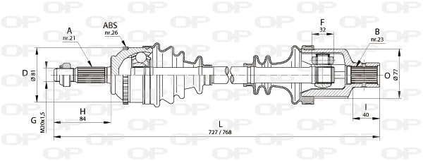 Drive Shaft (DRS6140.00)