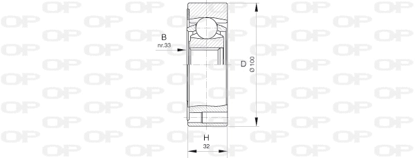 Joint Kit, drive shaft (CVJ5411.20)
