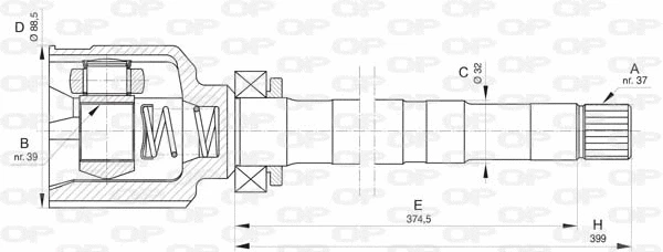 Joint Kit, drive shaft (CVJ5836.20)