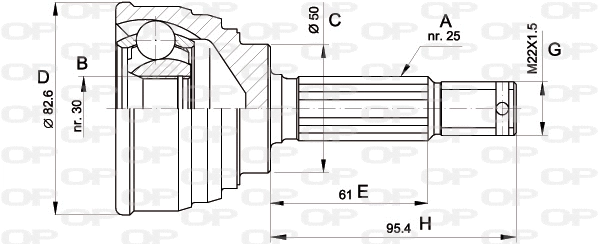 Joint Kit, drive shaft (CVJ5191.10)