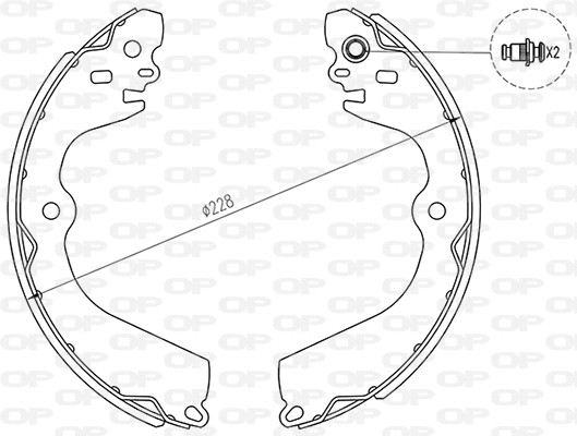 Brake Shoe Set (BSA2266.00)