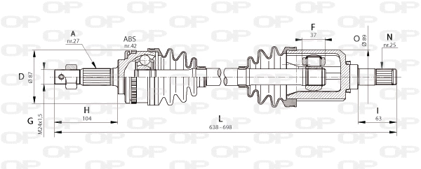 Drive Shaft (DRS6325.00)