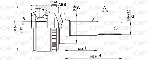 Joint Kit, drive shaft (CVJ5338.10)