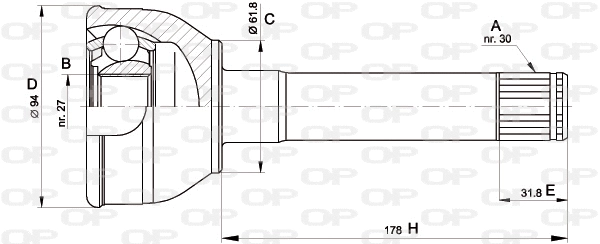 Joint Kit, drive shaft (CVJ5429.10)
