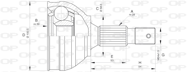 Joint Kit, drive shaft (CVJ5653.10)