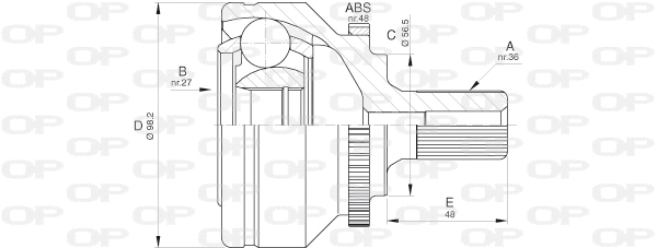 Joint Kit, drive shaft (CVJ5589.10)